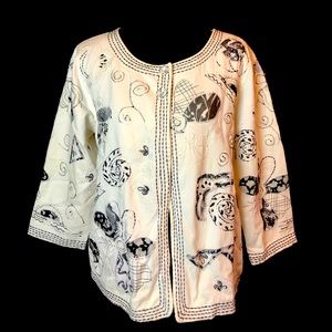 Choices Black & White Blazer/Jacket Medium